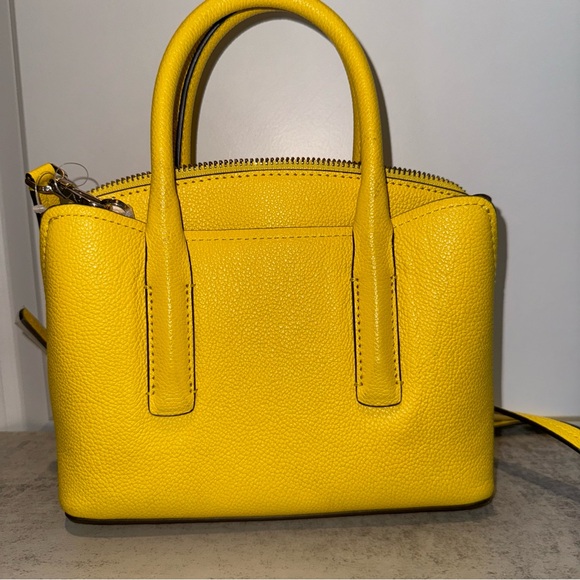 Kate Spade Margaux Satchel in Yellow Pebbled Leather - Picture 3 of 10